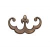 Leather and Apparel Fleur de Lis Mounts Solid Brass Decoration