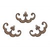 Leather and Apparel Fleur de Lis Mounts Solid Brass Decoration