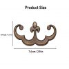Leather and Apparel Fleur de Lis Mounts Solid Brass Decoration