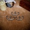 Leather and Apparel Fleur de Lis Mounts Solid Brass Decoration