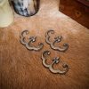 Leather and Apparel Fleur de Lis Mounts Solid Brass Decoration