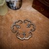 Leather and Apparel Fleur de Lis Mounts Solid Brass Decoration
