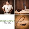 Viking Feasting Hand Forged Knife with Genuine Leather Sheath