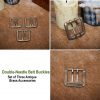 Antique Brass Double Needle Belt Buckle
