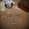 Antique Brass Double Needle Belt Buckle