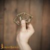 Antique Brass Double Needle Belt Buckle