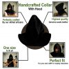 Executioner Suede Leather Hood with Collar