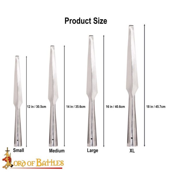 Medieval Blunt Spear Head Forged from Carbon Steel