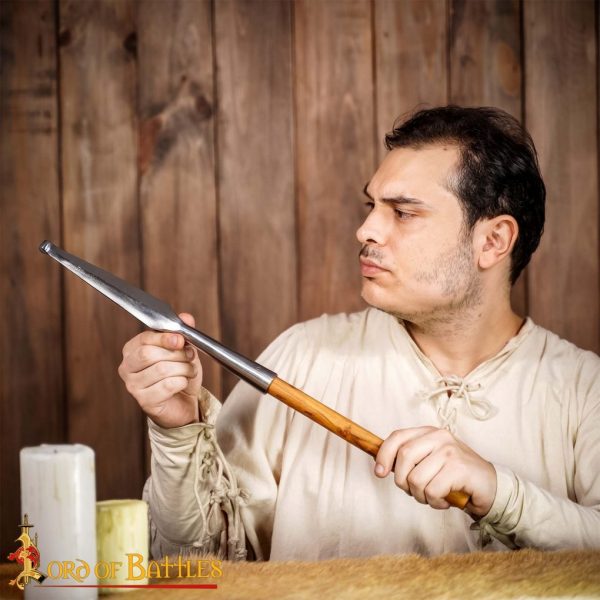 Medieval Blunt Spear Head Forged from Carbon Steel