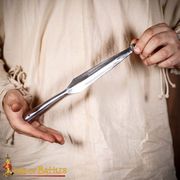 Medieval Blunt Spear Head Forged from Carbon Steel