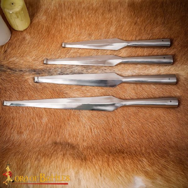 Medieval Blunt Spear Head Forged from Carbon Steel