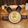 Iberian Cardiophylax Leather Chest Armour with Pure Brass Decoration
