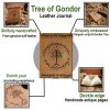 Tree Of Gondor Embossed Leather Journal With Natural Pages