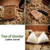 Tree Of Gondor Embossed Leather Journal With Natural Pages