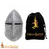 Medieval Knightly Closed Conical Helm 16gauge