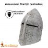 Medieval Knightly Closed Conical Helm 16gauge