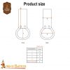 Viking Genuine Leather Axe Frog with Celtic Knotwork Design