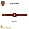 Handcrafted Leather Wrist Band with Tudor Rose Adornment