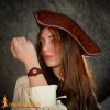 Handcrafted Leather Wrist Band with Tudor Rose Adornment