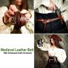 Medieval Leather Belt with Embossed Celtic Knotwork Design