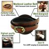 Medieval Leather Belt with Embossed Celtic Knotwork Design