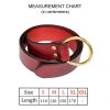 Handcrafted Fantasy Leather Belt with Pure Brass Ring Buckle