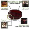Handcrafted Fantasy Leather Belt with Pure Brass Ring Buckle