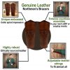 Genuine Leather Bracers with Embossed Celtic Spiral Design