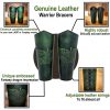 Genuine Leather Bracers with Embossed Fantasy Dragon Design