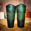 Genuine Leather Bracers with Embossed Fantasy Dragon Design