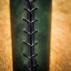Genuine Leather Bracers with Embossed Fantasy Dragon Design