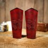 Genuine Leather Bracers with Embossed Fantasy Dragon Design