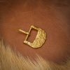 Viking Solid Brass Buckle with Celtic Knotwork