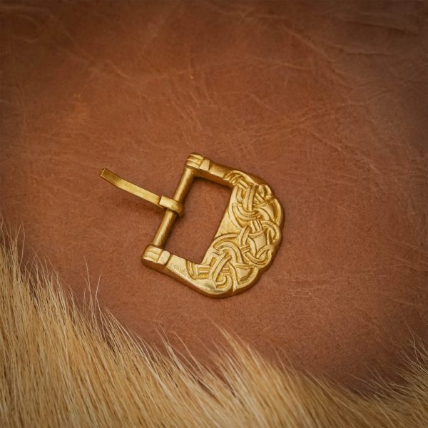 Viking Solid Brass Buckle with Celtic Knotwork