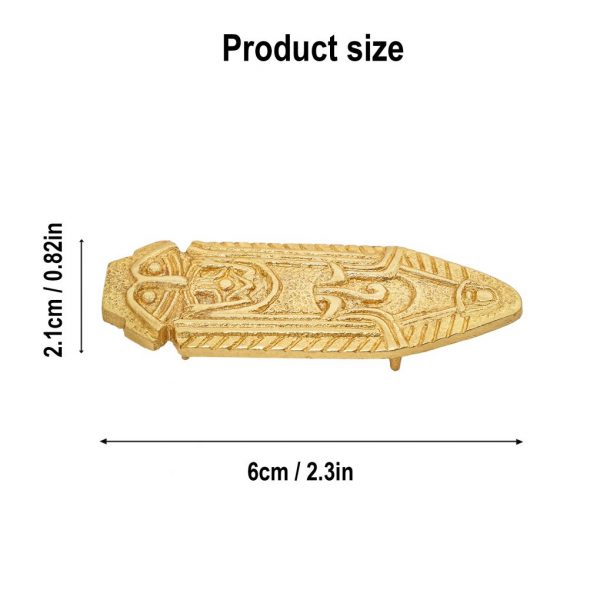 Solid Brass Celtic Belt End / Chape Leather Accessory
