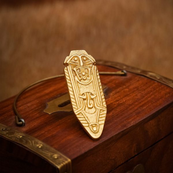 Solid Brass Celtic Belt End / Chape Leather Accessory