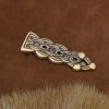 Antique Brass Small Celtic Belt End / Chape Leather Accessory