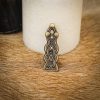 Antique Brass Small Celtic Belt End / Chape Leather Accessory