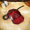 Leather Pauldrons With Mercia Kingdom Embossing Design