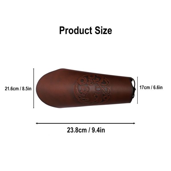 Three Headed Dragon Design Genuine Leather Bracers