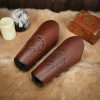 Three Headed Dragon Design Genuine Leather Bracers