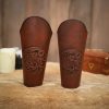 Three Headed Dragon Design Genuine Leather Bracers