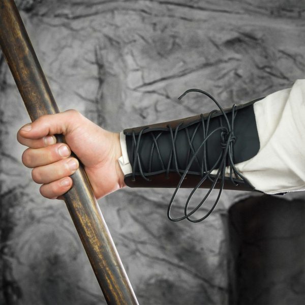 Three Headed Dragon Design Genuine Leather Bracers