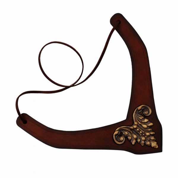 Princely Leather Neckband with Antique Brass Mount