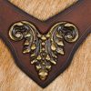 Princely Leather Neckband with Antique Brass Mount