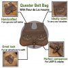 15th century pouch with antique brass Fleur de Lis Mounts