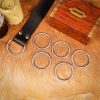 Nickle Coated Steel Ring Set of 5 1.75 inches