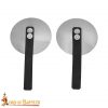 Medieval Steel Rondels with Leather Straps 16 gauge