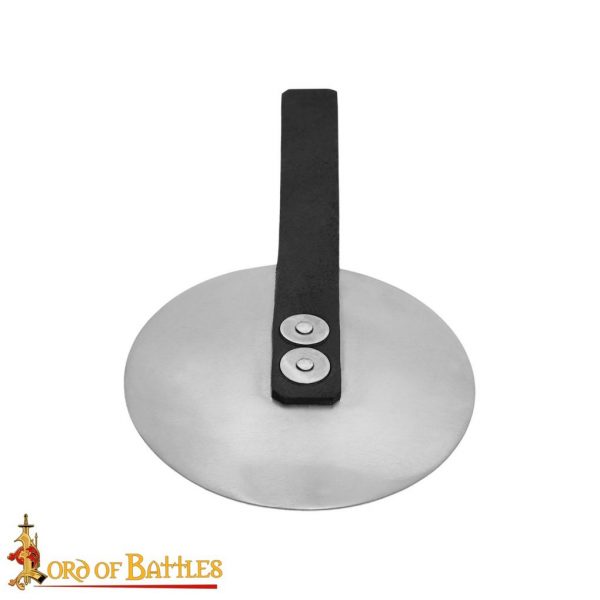 Medieval Steel Rondels with Leather Straps 16 gauge