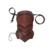 Leather Pauldron with Three Celtic Horses Symbol